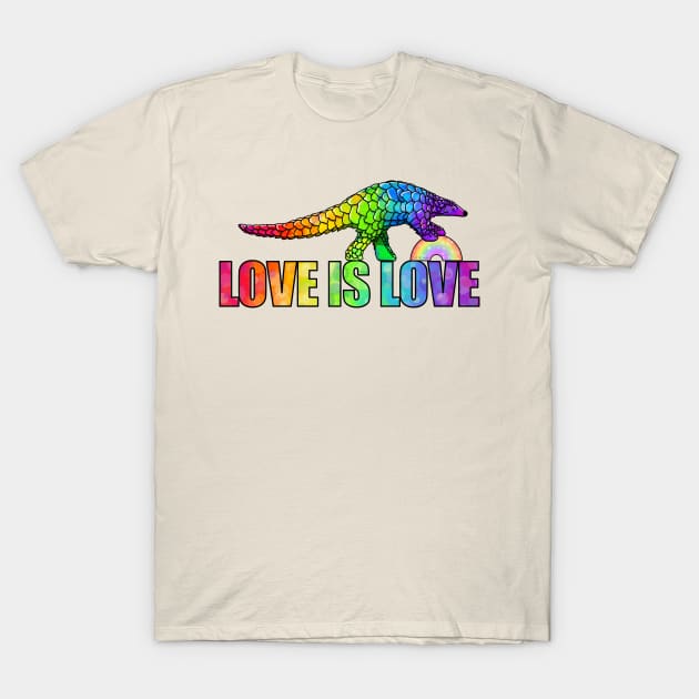 Love is love says the pangolin T-Shirt by Art by Veya